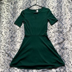 Green H&M divided mini dress